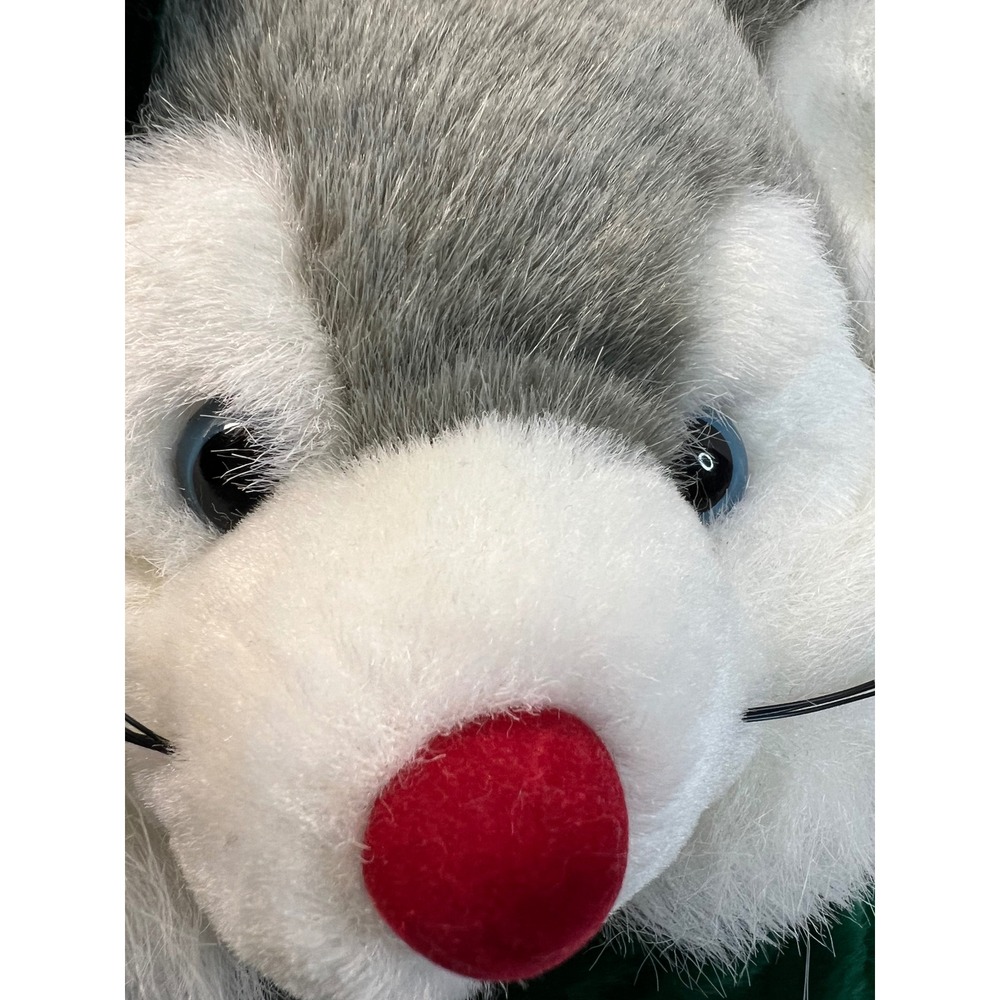 Vintage Prima Creations 2000 Plush Mouse Christmas Stocking Red Green Plush 16in - Picture 6 of 6